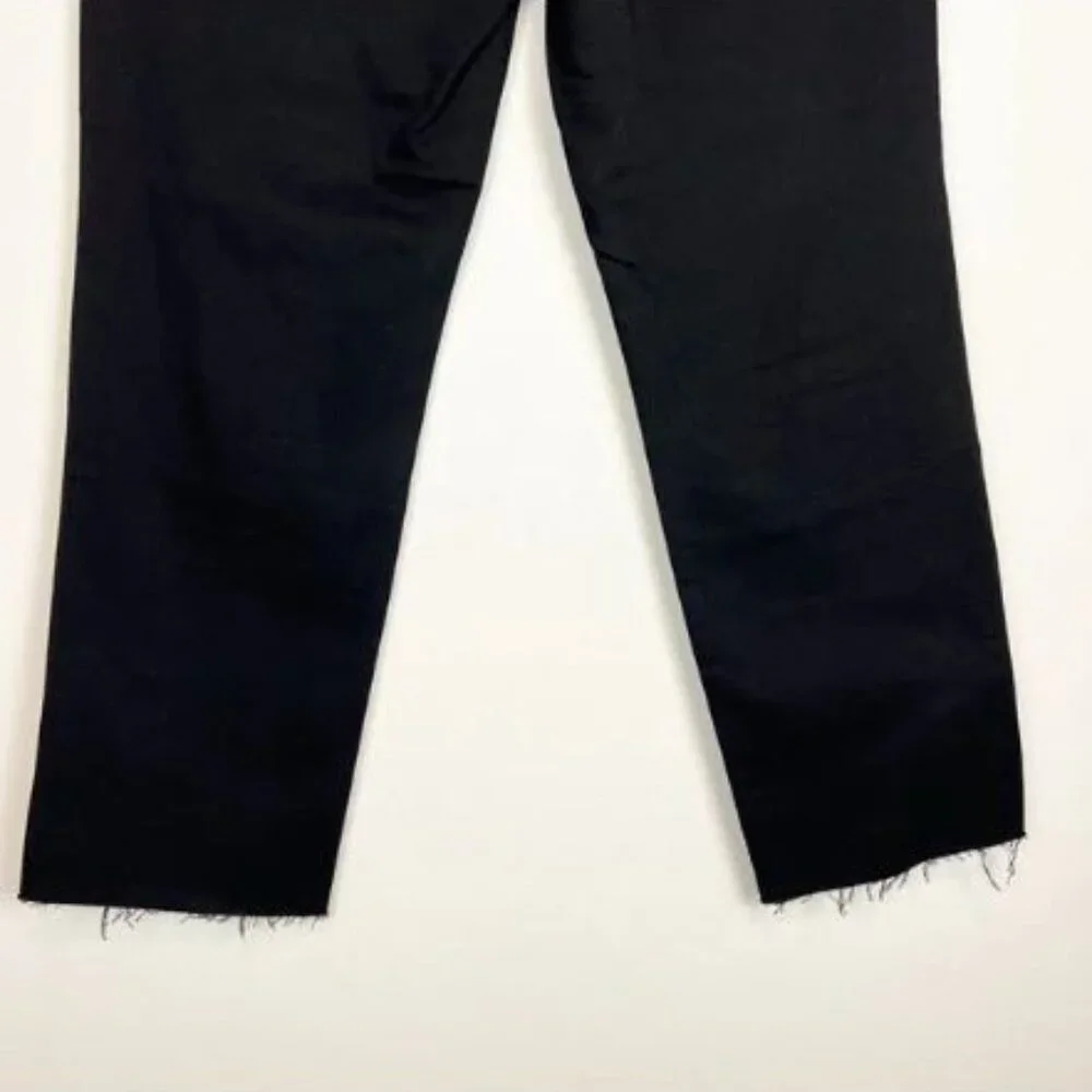 Express Straight Ankle Front High Waisted Ripped Jeans - Picture 11 of 13